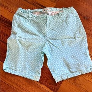 Talbots Light Blue Geometric Shorts